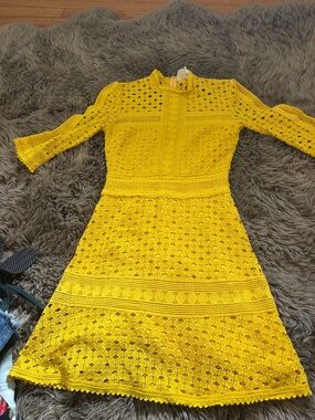 Stunning BA&SH dress . Yellow
Eyelet . Size 0